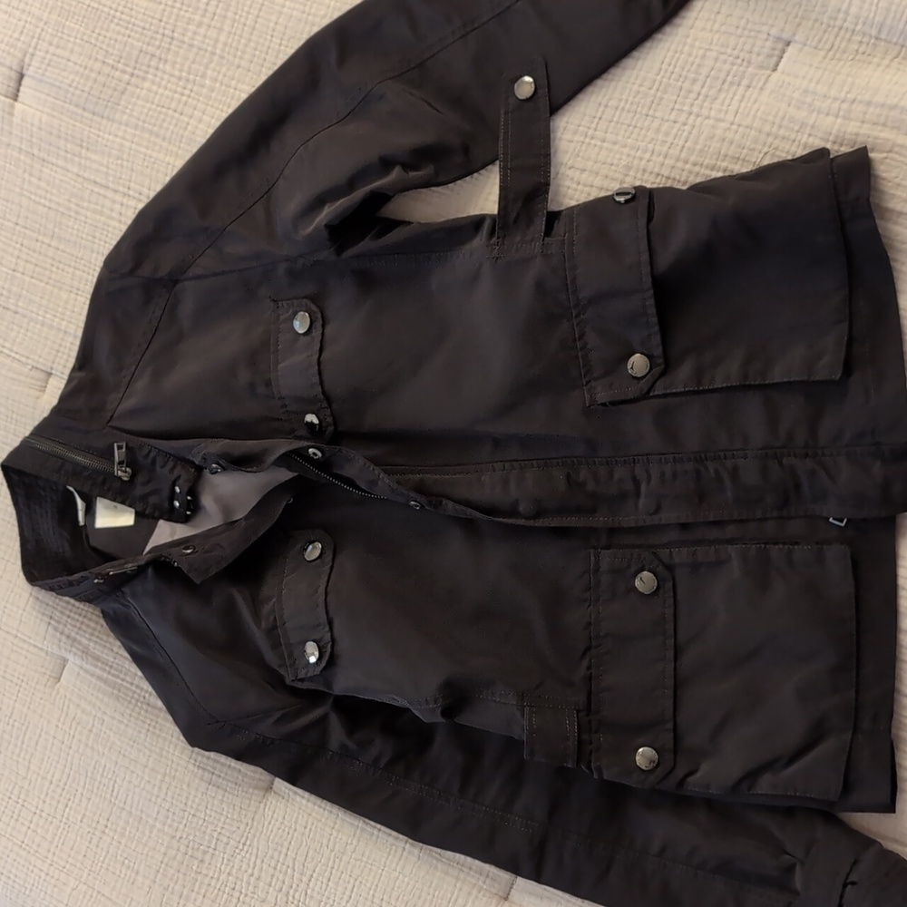 Black M Zara Man Polyester Jacket